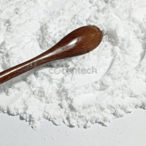 Stir the Calcium bromide powder with a wooden spoon.
