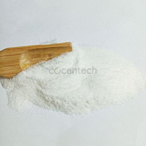 Demonstration of Sodium Borohydride crystalline powder spread on white paper