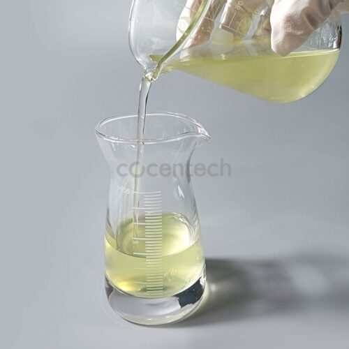 Diethyl dipropylmalonate poured from glassware